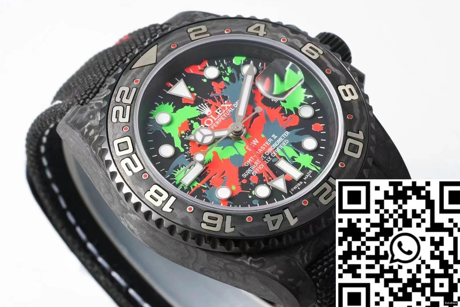 Rolex Black II Color Strap Carbon GMT-MASTER Diw Fabric Fiber Dial 1019